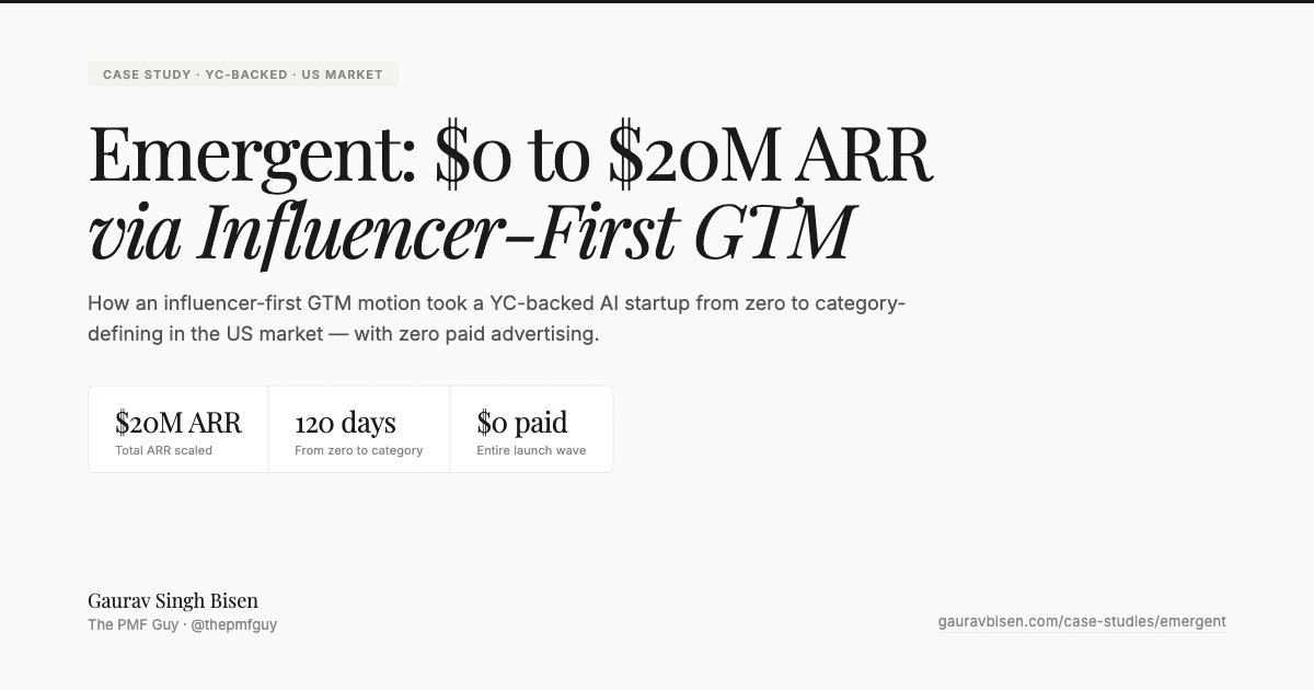 Emergent: $0 to $20M ARR — GTM Case Study by Gaurav Singh Bisen