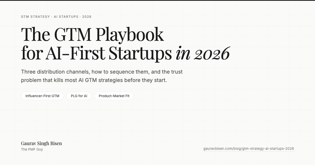 GTM for AI-First Startups in 2026 — by Gaurav Singh Bisen